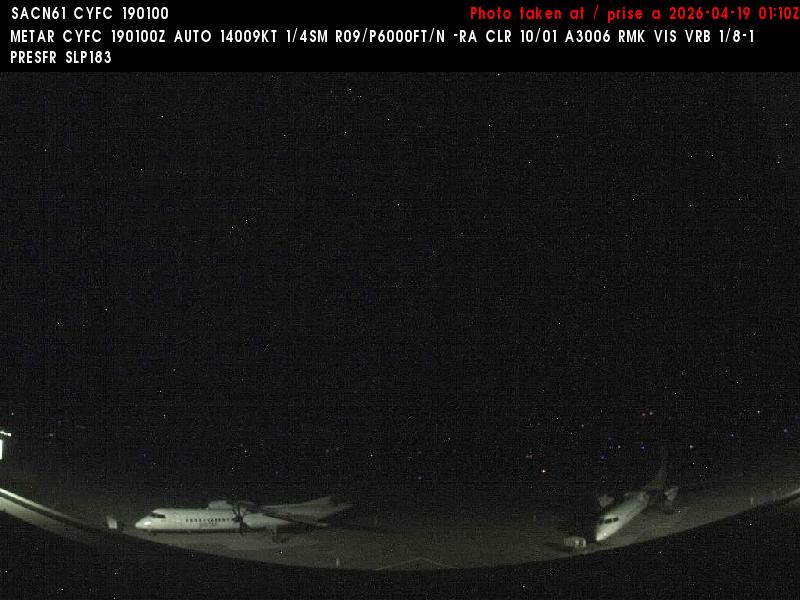 Web Cam image of Fredericton Airport (South West)