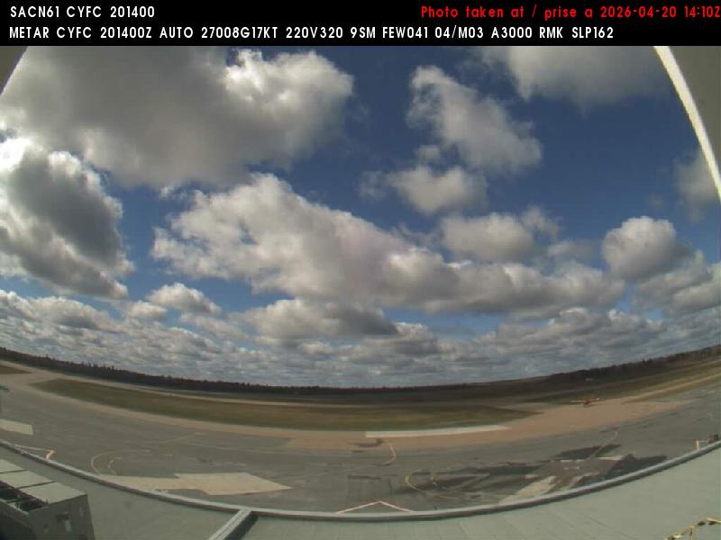 Web Cam image of Fredericton Airport (South West)