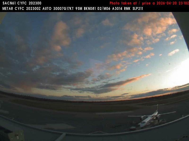 Web Cam image of Fredericton Airport (South West)