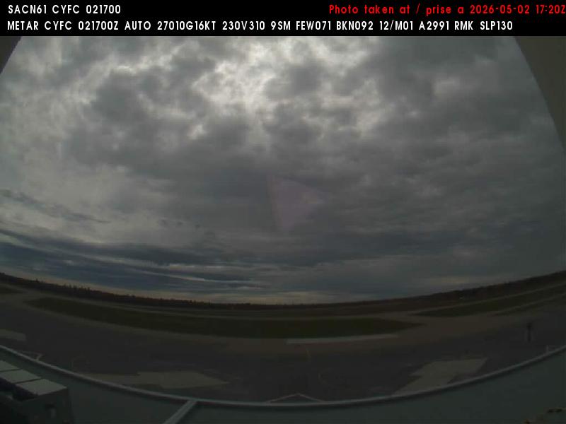 Web Cam image of Fredericton Airport (South West)
