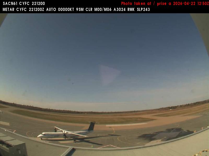 Web Cam image of Fredericton Airport (South West)