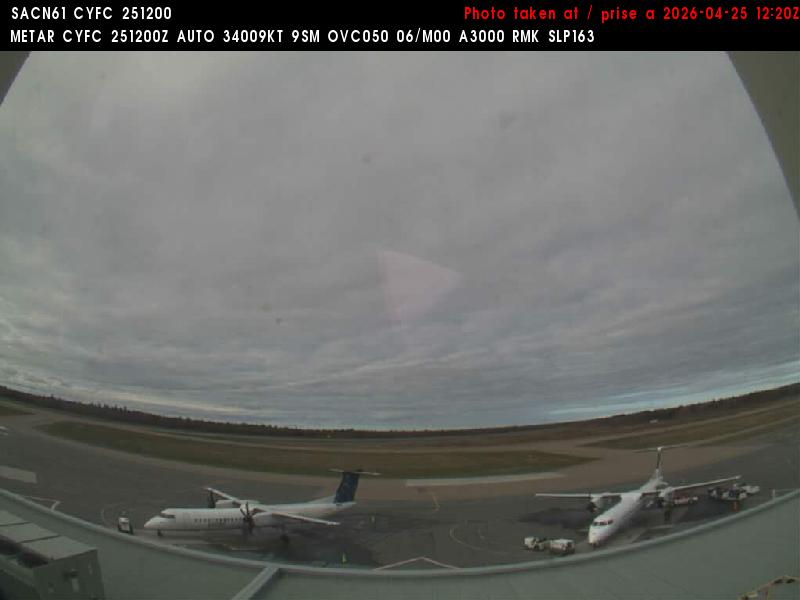 Web Cam image of Fredericton Airport (South West)