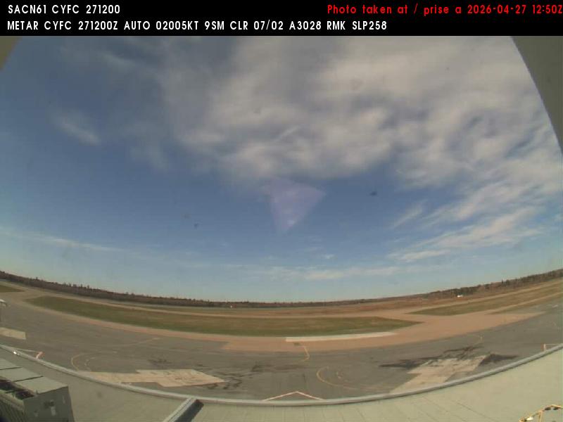 Web Cam image of Fredericton Airport (South West)