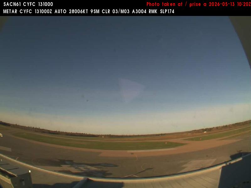 Web Cam image of Fredericton Airport (South West)
