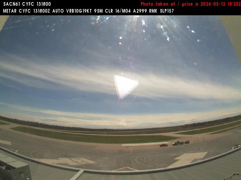 Web Cam image of Fredericton Airport (South West)