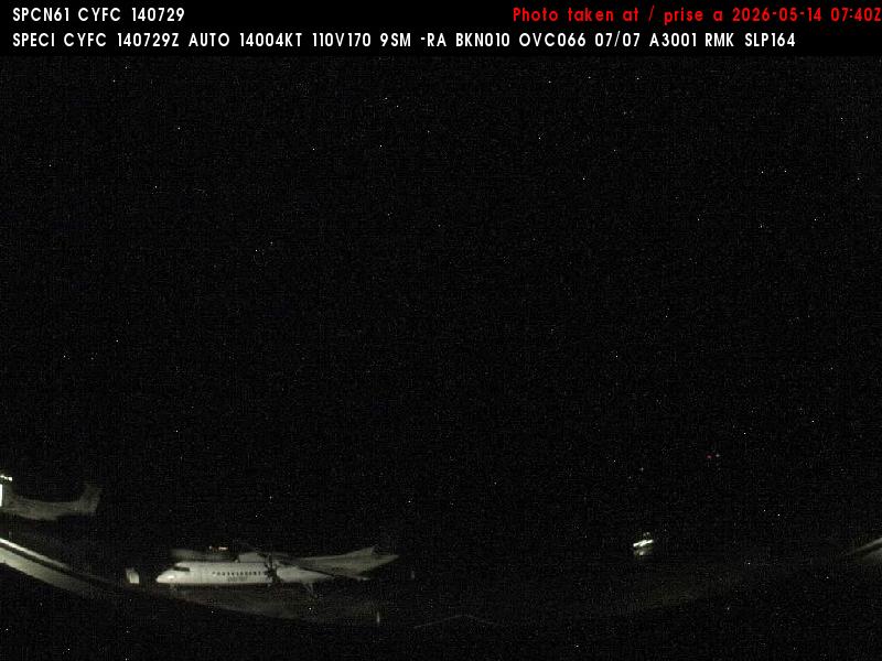Web Cam image of Fredericton Airport (South West)