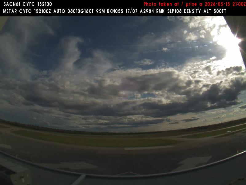 Web Cam image of Fredericton Airport (South West)