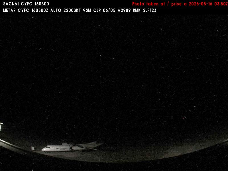 Web Cam image of Fredericton Airport (South West)