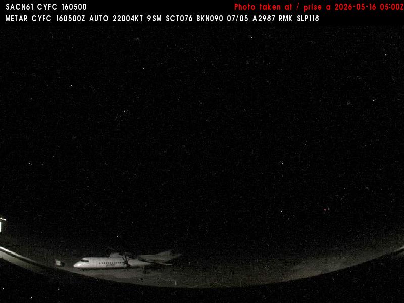 Web Cam image of Fredericton Airport (South West)