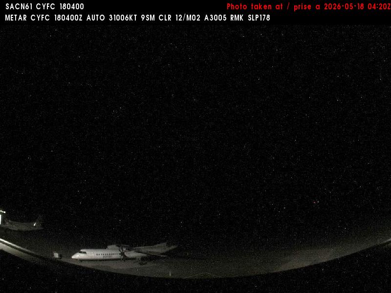 Web Cam image of Fredericton Airport (South West)