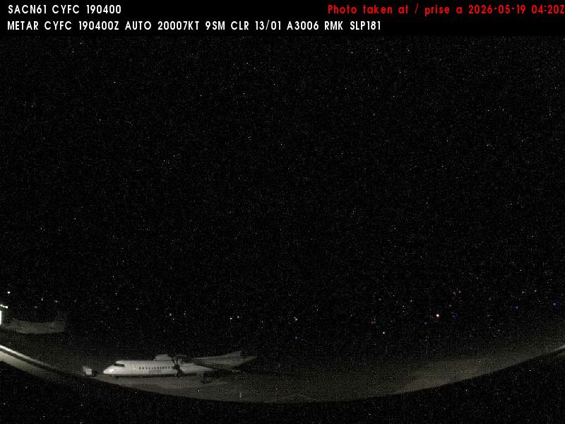 Web Cam image of Fredericton Airport (South West)