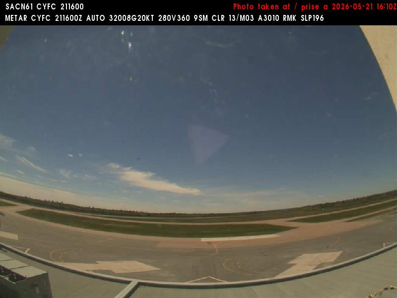 Web Cam image of Fredericton Airport (South West)