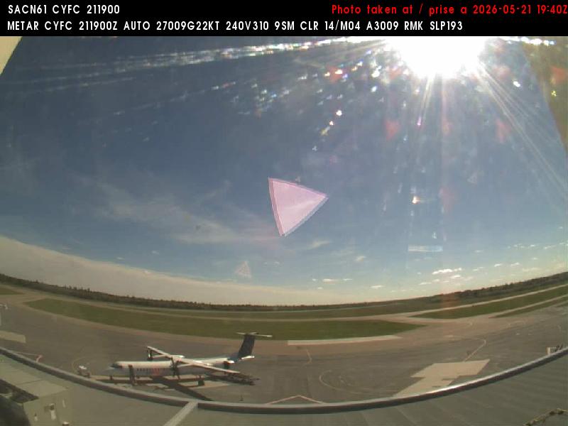 Web Cam image of Fredericton Airport (South West)