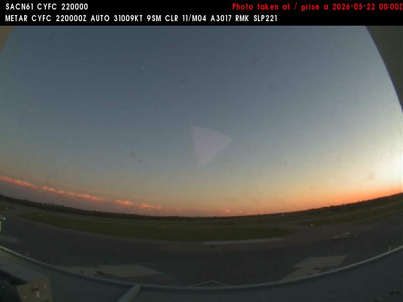 Web Cam image of Fredericton Airport (South West)