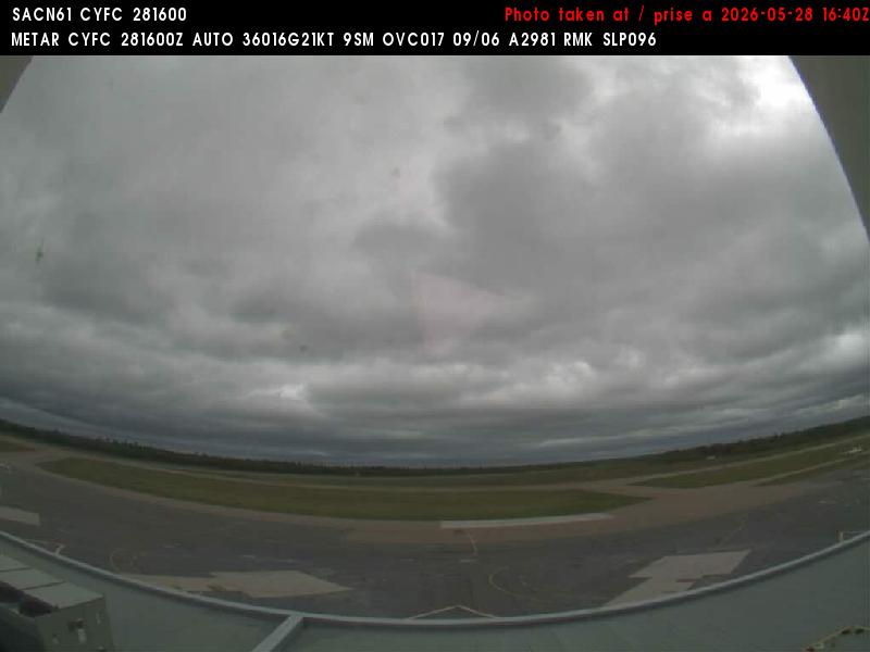 Web Cam image of Fredericton Airport (South West)