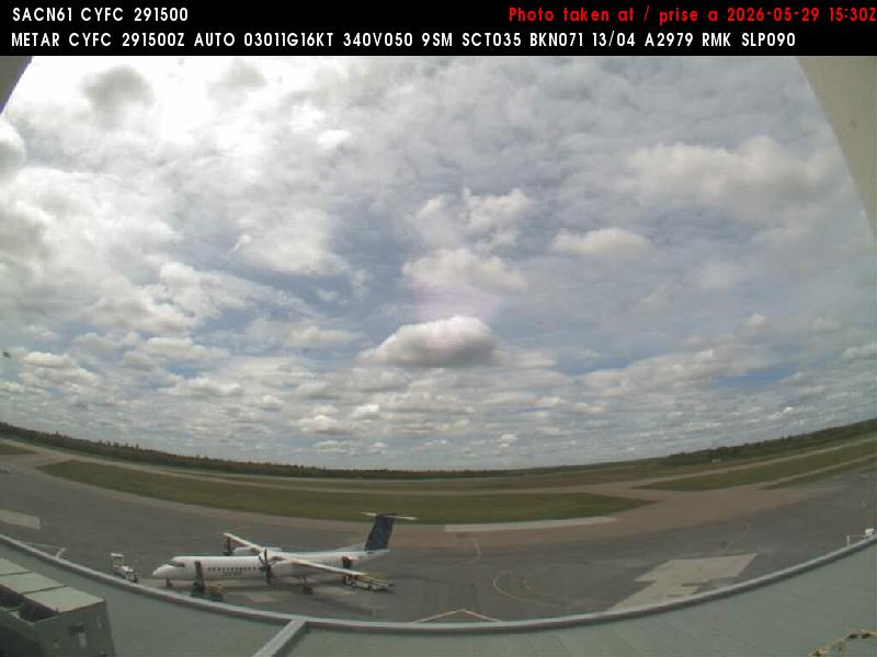 Web Cam image of Fredericton Airport (South West)