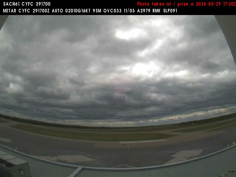 Web Cam image of Fredericton Airport (South West)