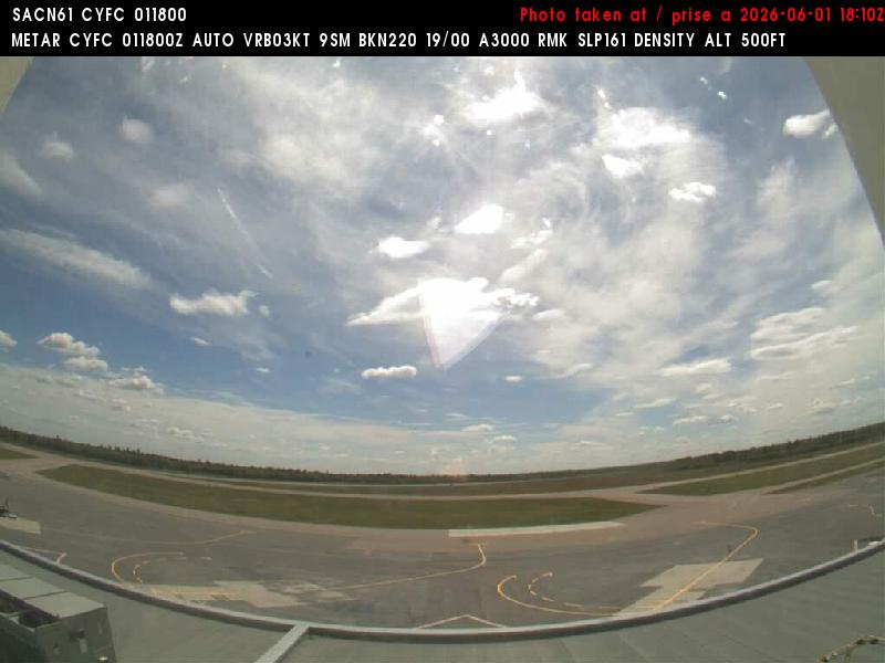 Web Cam image of Fredericton Airport (South West)