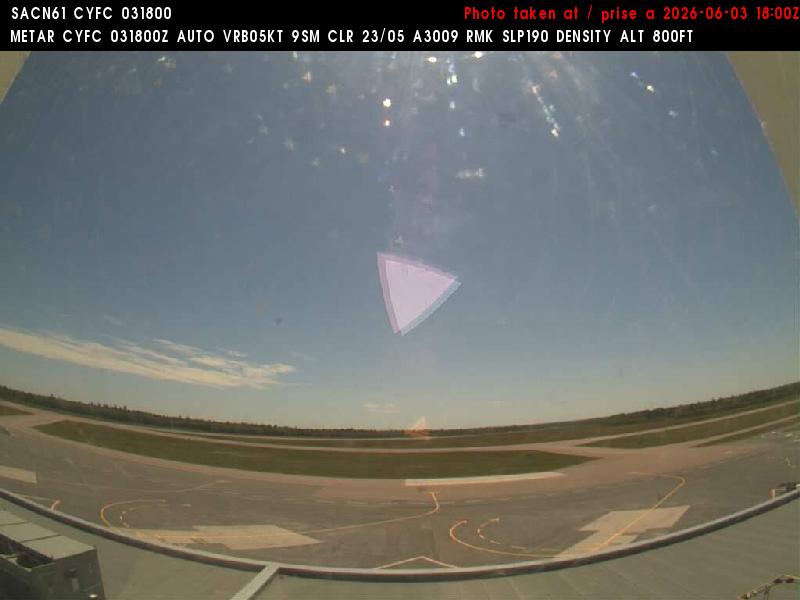 Web Cam image of Fredericton Airport (South West)