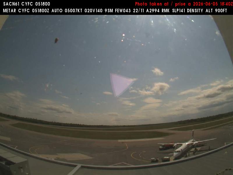Web Cam image of Fredericton Airport (South West)