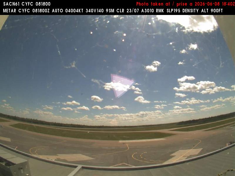 Web Cam image of Fredericton Airport (South West)