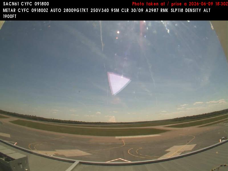 Web Cam image of Fredericton Airport (South West)