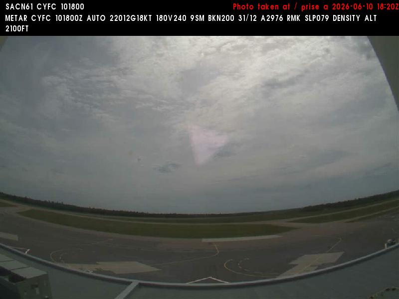 Web Cam image of Fredericton Airport (South West)