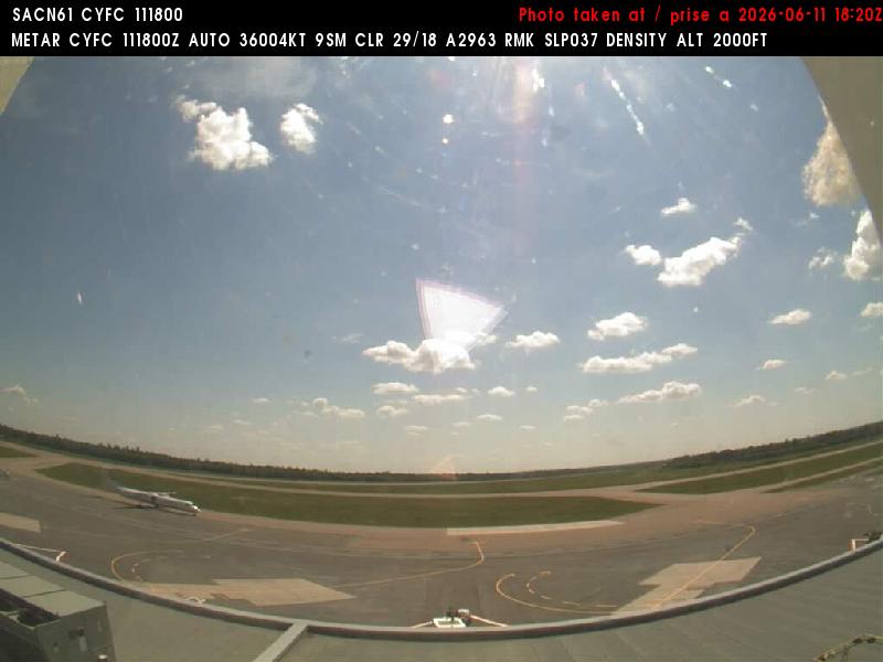 Web Cam image of Fredericton Airport (South West)