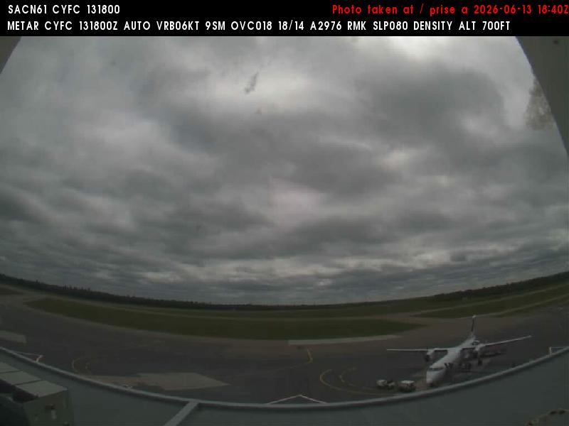 Web Cam image of Fredericton Airport (South West)