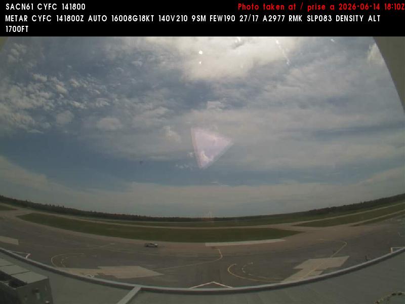 Web Cam image of Fredericton Airport (South West)