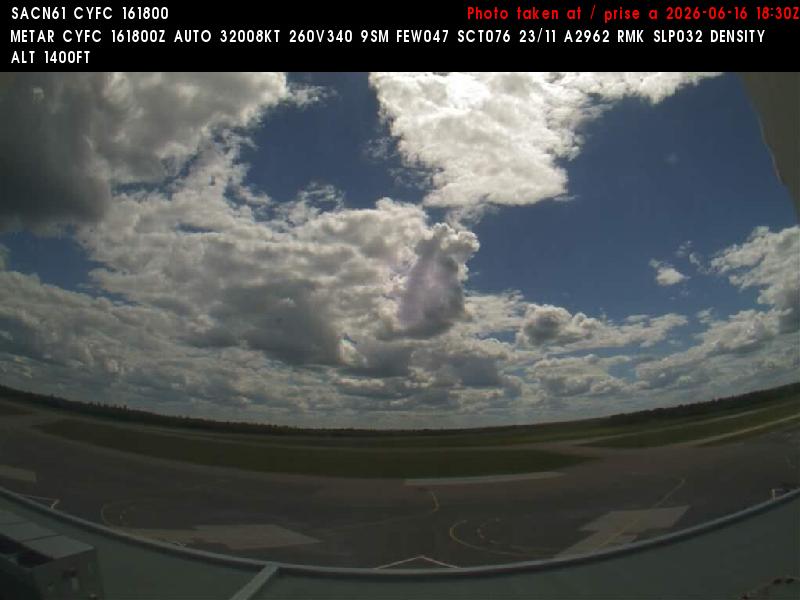 Web Cam image of Fredericton Airport (South West)