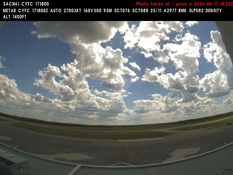 Web Cam image of Fredericton Airport (South West)