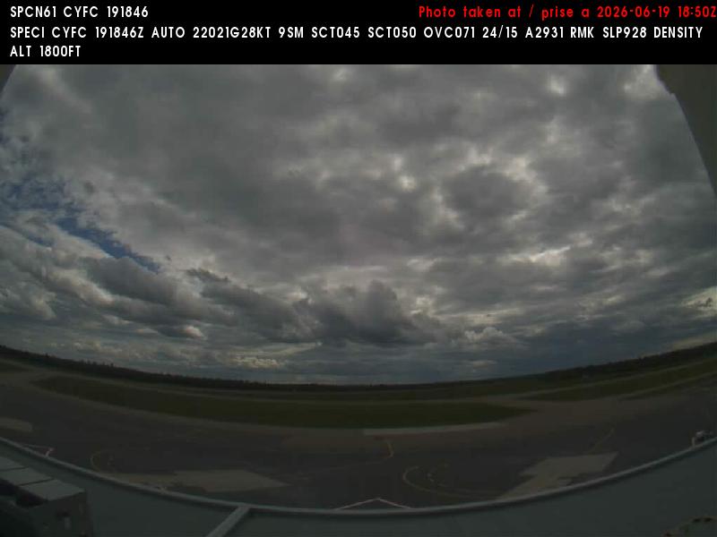 Web Cam image of Fredericton Airport (South West)