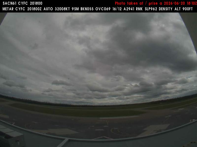 Web Cam image of Fredericton Airport (South West)