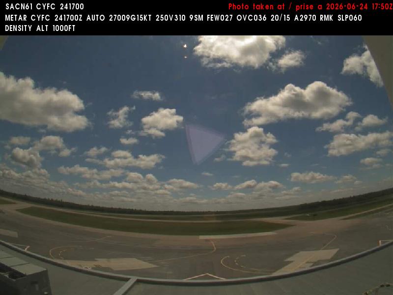 Web Cam image of Fredericton Airport (South West)