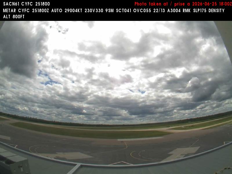 Web Cam image of Fredericton Airport (South West)