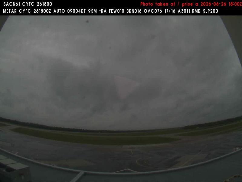 Web Cam image of Fredericton Airport (South West)