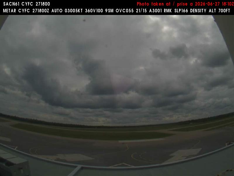 Web Cam image of Fredericton Airport (South West)