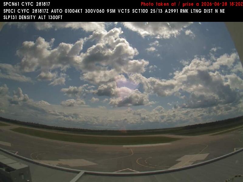Web Cam image of Fredericton Airport (South West)