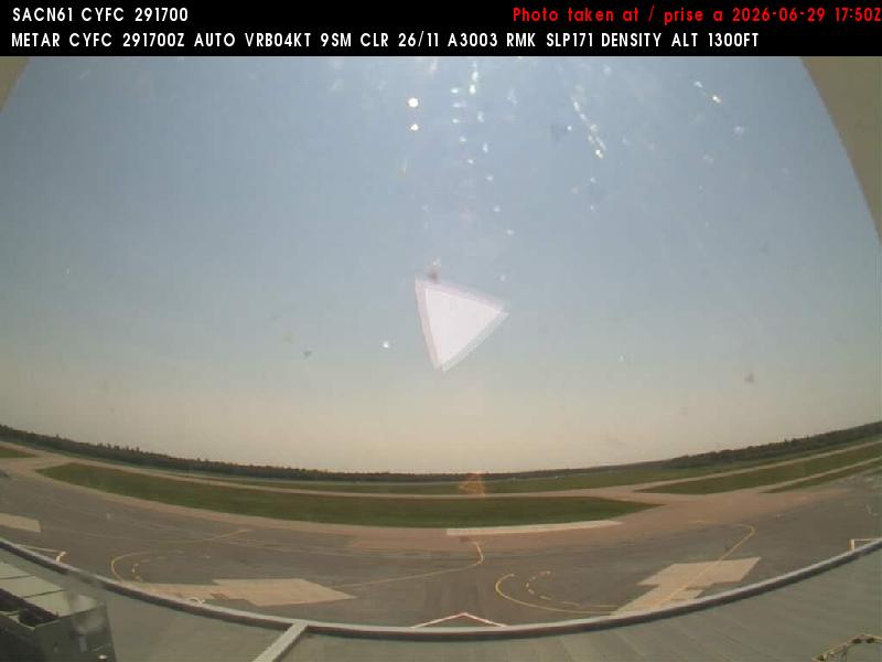 Web Cam image of Fredericton Airport (South West)
