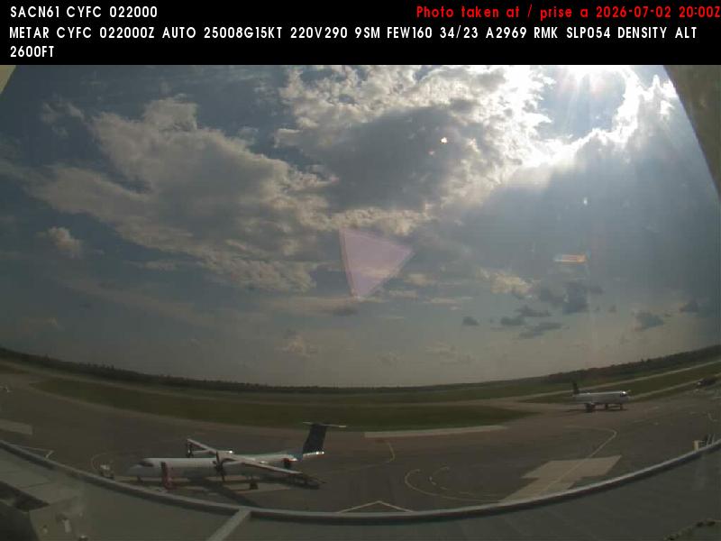 Web Cam image of Fredericton Airport (South West)