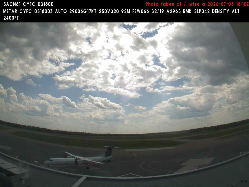 Web Cam image of Fredericton Airport (South West)