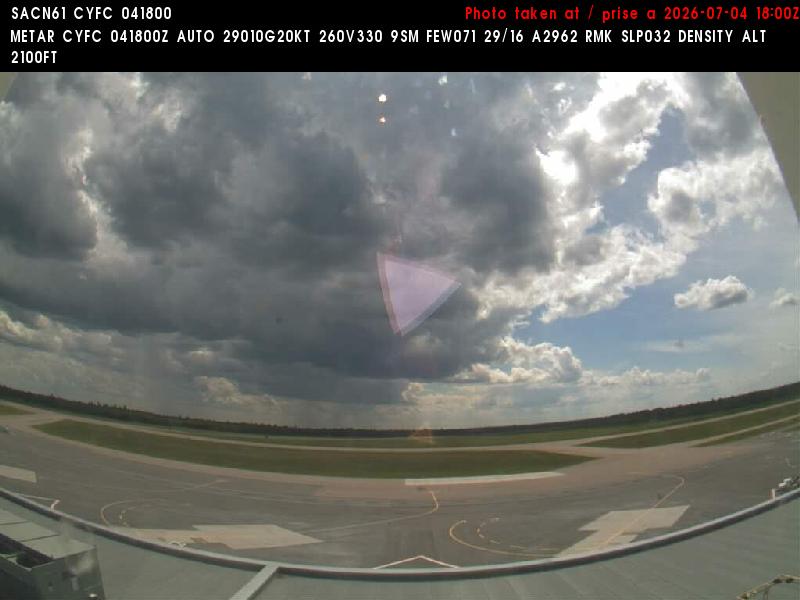 Web Cam image of Fredericton Airport (South West)