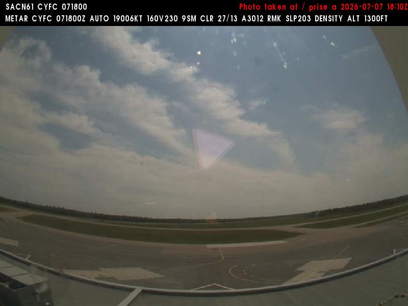 Web Cam image of Fredericton Airport (South West)