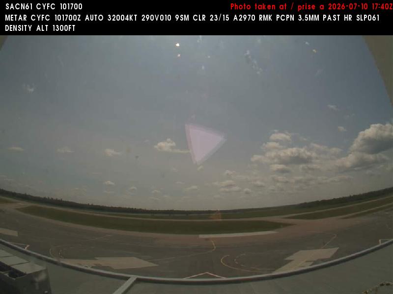 Web Cam image of Fredericton Airport (South West)