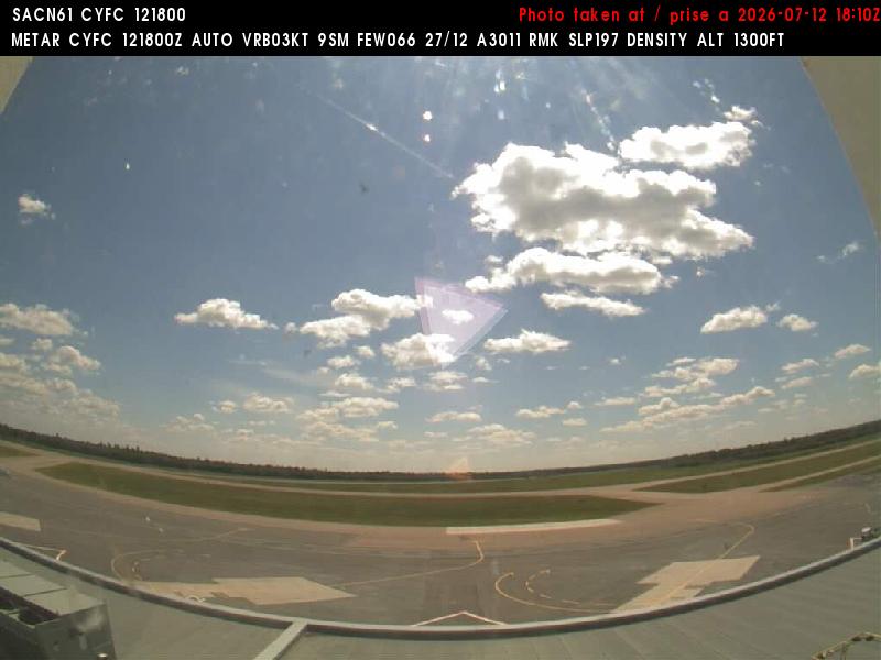 Web Cam image of Fredericton Airport (South West)