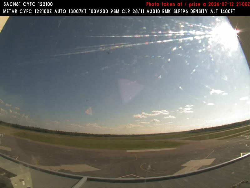 Web Cam image of Fredericton Airport (South West)