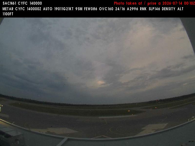 Web Cam image of Fredericton Airport (South West)