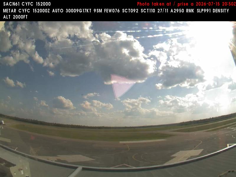 Web Cam image of Fredericton Airport (South West)