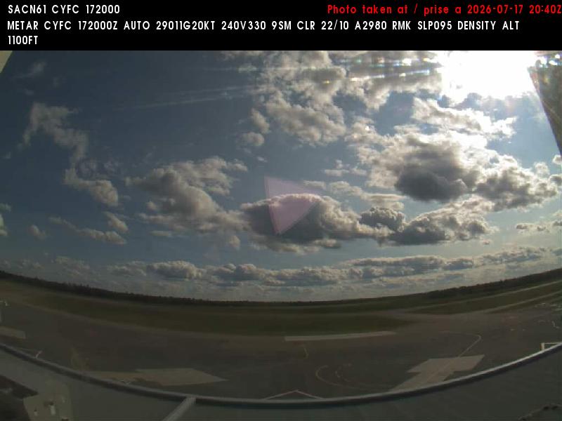 Web Cam image of Fredericton Airport (South West)